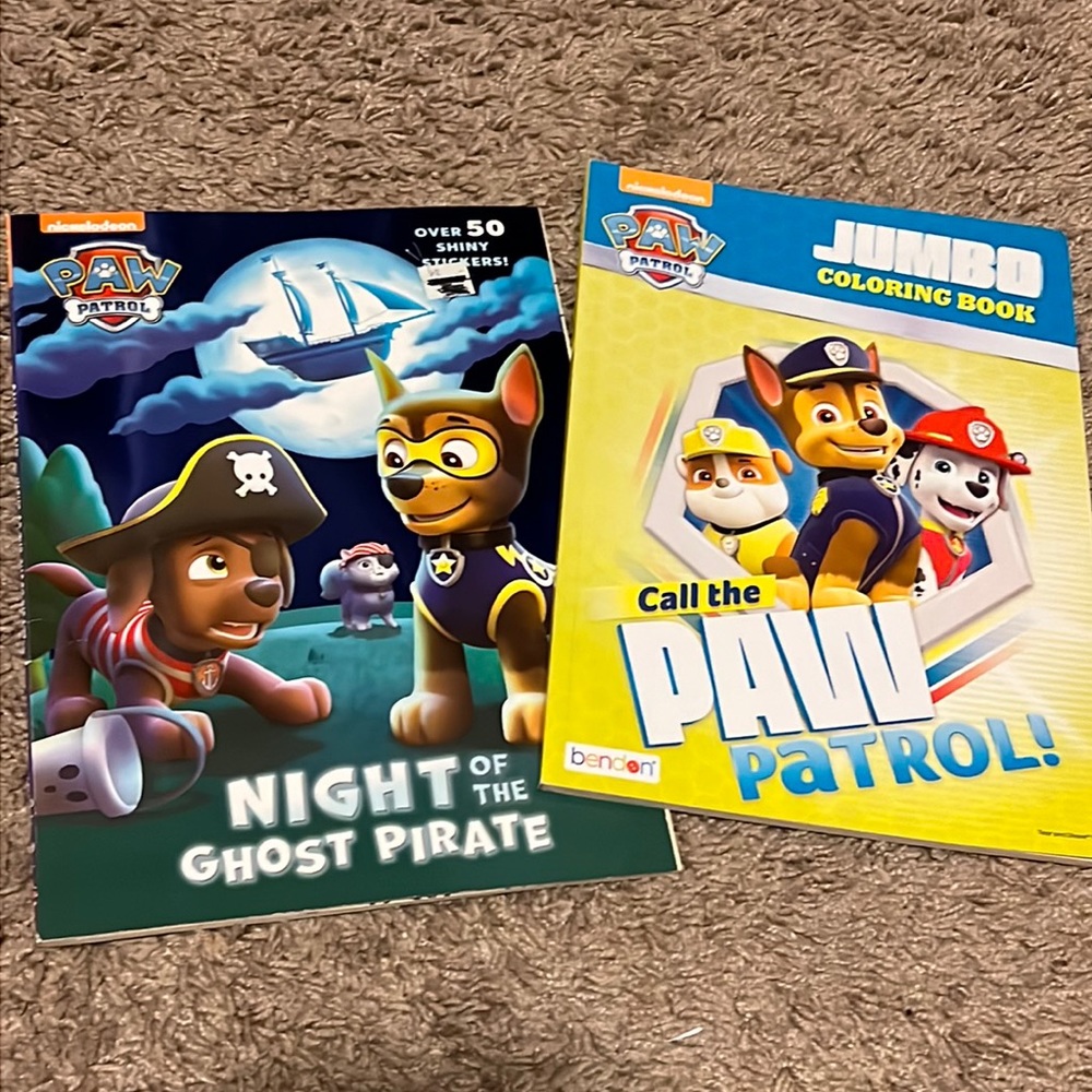 2 Paw Patrol Coloring Books * 2 EUC PreOwned Kids Coloring Books